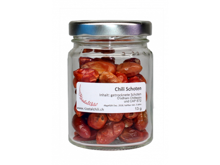 Chili Schoten O&#039;odham Chiltepin und CAP 872